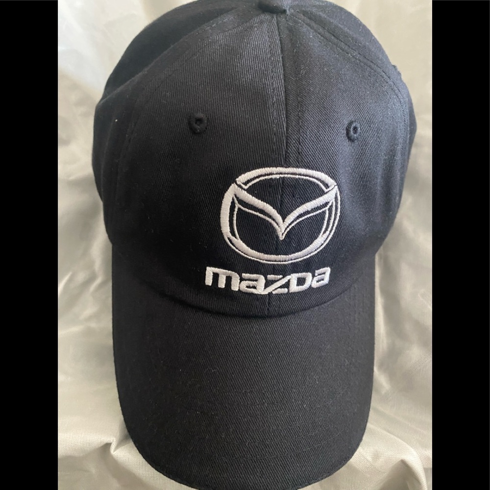 MAZDA Baseball Cap Hat Black - Embroidered Adjustable Cotton
